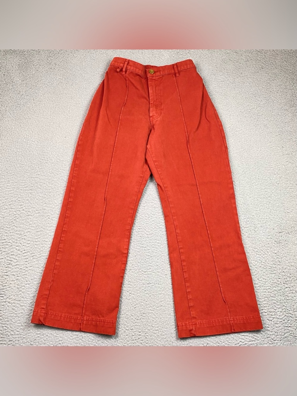 Big Bud Press Western Pants Women’s Size S Wide Leg High Waist Retro Cotton Red